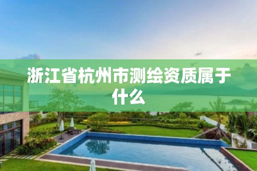 浙江省杭州市测绘资质属于什么