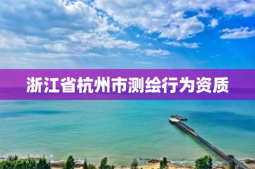 浙江省杭州市测绘行为资质