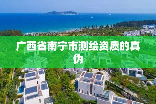 广西省南宁市测绘资质的真伪