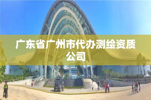 广东省广州市代办测绘资质公司