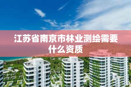 江苏省南京市林业测绘需要什么资质