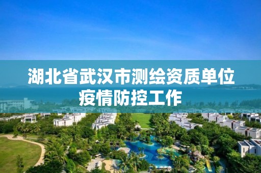 湖北省武汉市测绘资质单位疫情防控工作