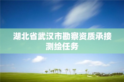 湖北省武汉市勘察资质承接测绘任务