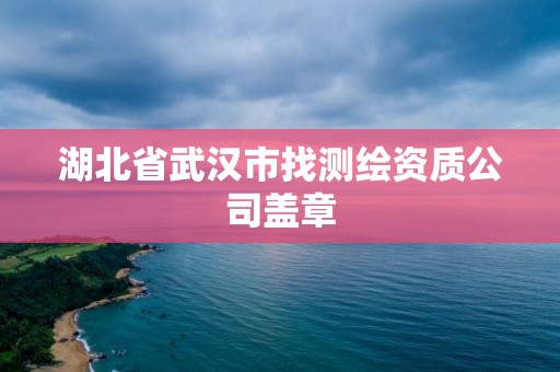 湖北省武汉市找测绘资质公司盖章