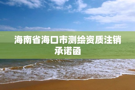 海南省海口市测绘资质注销承诺函