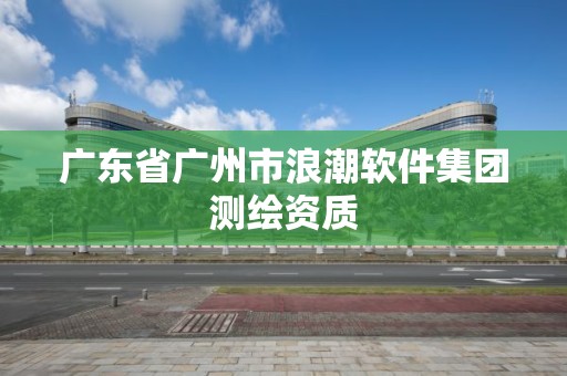 广东省广州市浪潮软件集团测绘资质