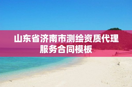 山东省济南市测绘资质代理服务合同模板