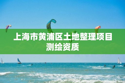 上海市黄浦区土地整理项目测绘资质