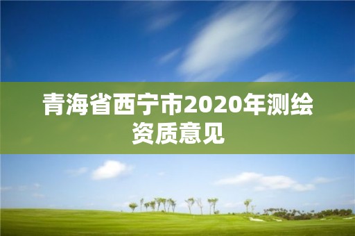 青海省西宁市2020年测绘资质意见