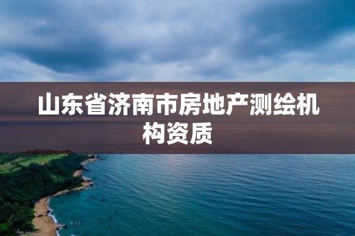 山东省济南市房地产测绘机构资质