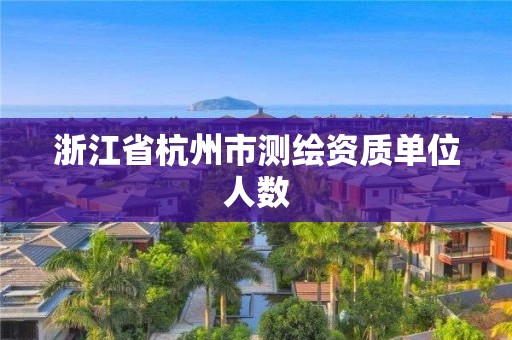 浙江省杭州市测绘资质单位人数