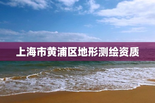 上海市黄浦区地形测绘资质