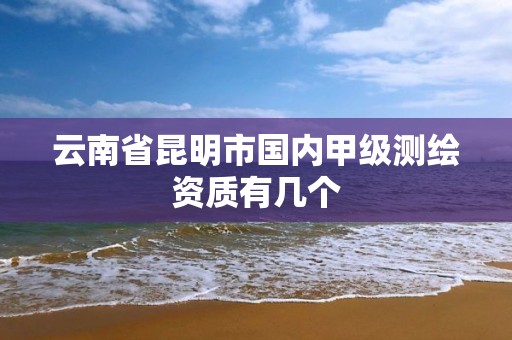 云南省昆明市国内甲级测绘资质有几个