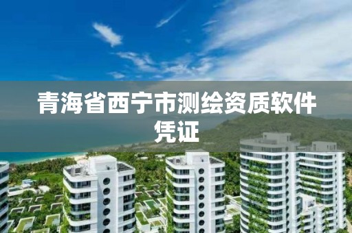 青海省西宁市测绘资质软件凭证