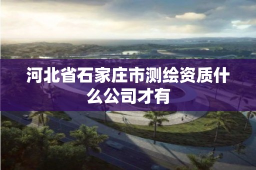 河北省石家庄市测绘资质什么公司才有