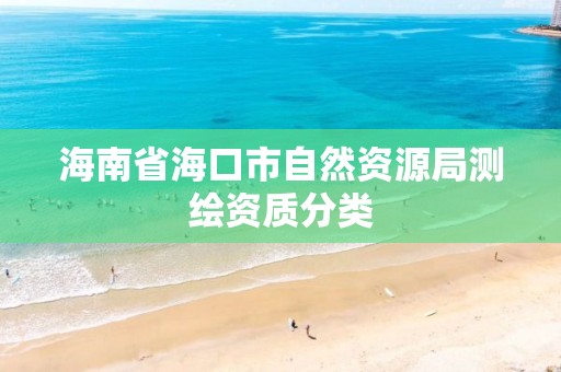 海南省海口市自然资源局测绘资质分类