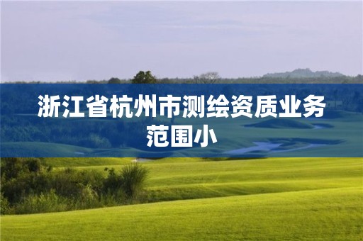 浙江省杭州市测绘资质业务范围小