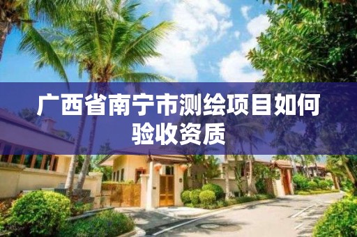 广西省南宁市测绘项目如何验收资质