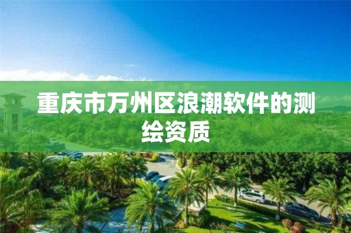 重庆市万州区浪潮软件的测绘资质