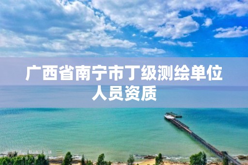 广西省南宁市丁级测绘单位人员资质