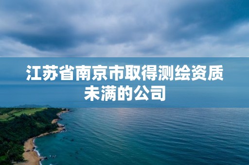 江苏省南京市取得测绘资质未满的公司