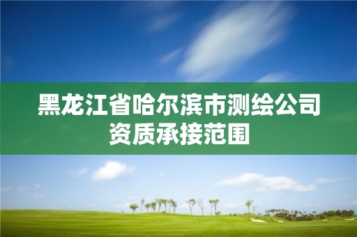 黑龙江省哈尔滨市测绘公司资质承接范围