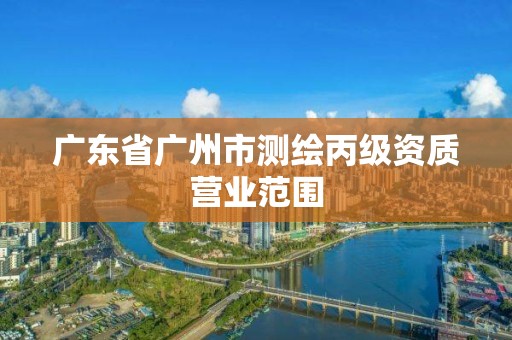 广东省广州市测绘丙级资质营业范围