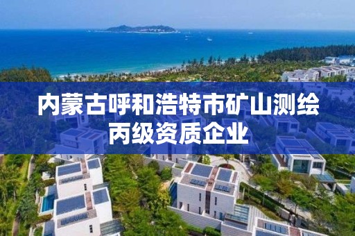 内蒙古呼和浩特市矿山测绘丙级资质企业