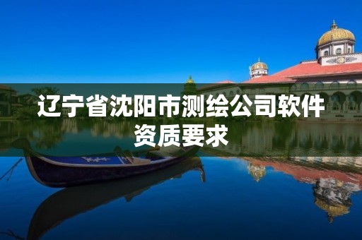 辽宁省沈阳市测绘公司软件资质要求