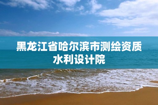 黑龙江省哈尔滨市测绘资质水利设计院