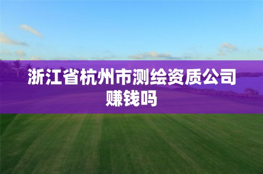 浙江省杭州市测绘资质公司赚钱吗