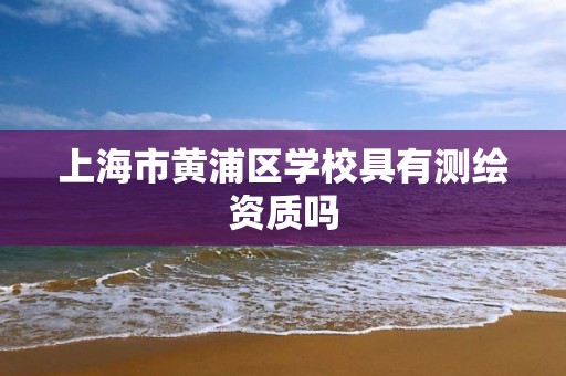 上海市黄浦区学校具有测绘资质吗