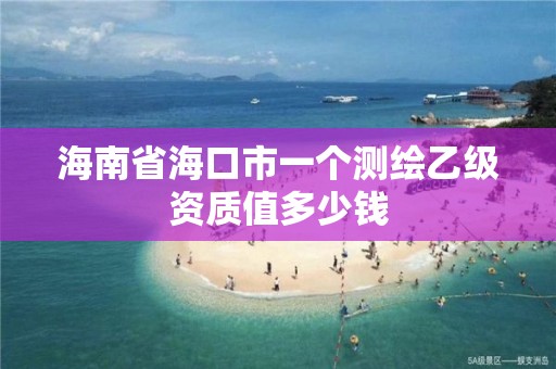 海南省海口市一个测绘乙级资质值多少钱