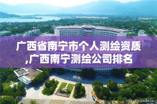 广西省南宁市个人测绘资质,广西南宁测绘公司排名