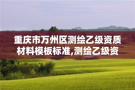 重庆市万州区测绘乙级资质材料模板标准,测绘乙级资质业务范围