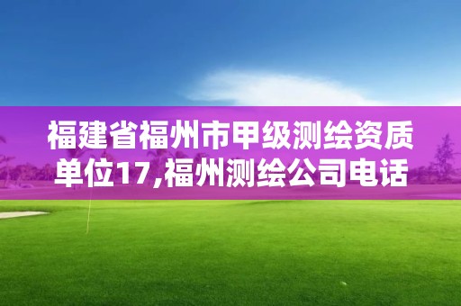 福建省福州市甲级测绘资质单位17,福州测绘公司电话。