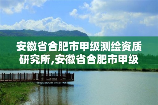 安徽省合肥市甲级测绘资质研究所,安徽省合肥市甲级测绘资质研究所有几家。