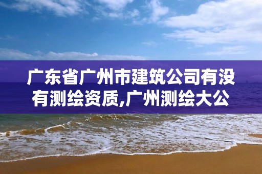 广东省广州市建筑公司有没有测绘资质,广州测绘大公司有哪些。