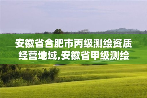 安徽省合肥市丙级测绘资质经营地域,安徽省甲级测绘资质单位