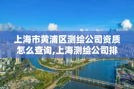 上海市黄浦区测绘公司资质怎么查询,上海测绘公司排名名单