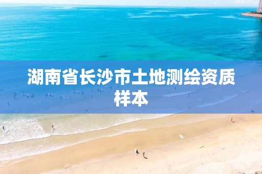 湖南省长沙市土地测绘资质样本