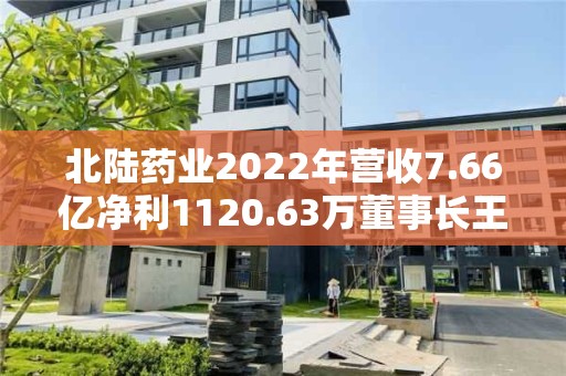 北陆药业2022年营收7.66亿净利1120.63万董事长王旭薪酬168.9万