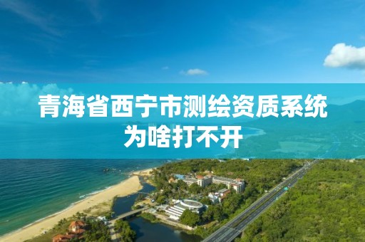 青海省西宁市测绘资质系统为啥打不开