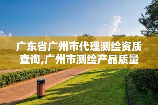 广东省广州市代理测绘资质查询,广州市测绘产品质量检验中心