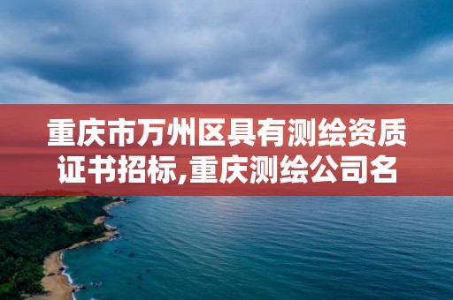 重庆市万州区具有测绘资质证书招标,重庆测绘公司名录。