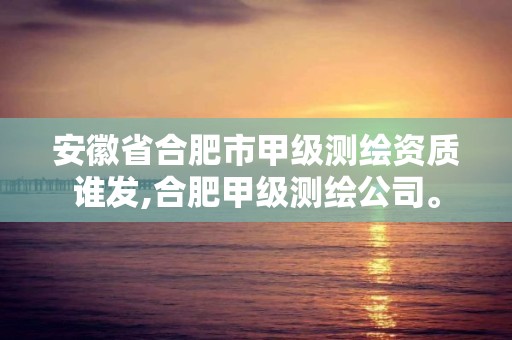 安徽省合肥市甲级测绘资质谁发,合肥甲级测绘公司。