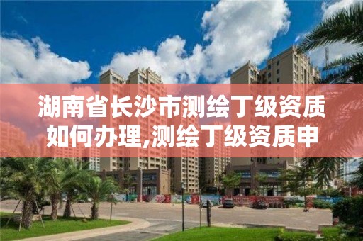 湖南省长沙市测绘丁级资质如何办理,测绘丁级资质申报条件