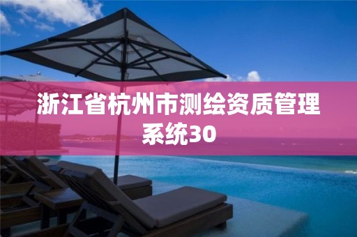 浙江省杭州市测绘资质管理系统30