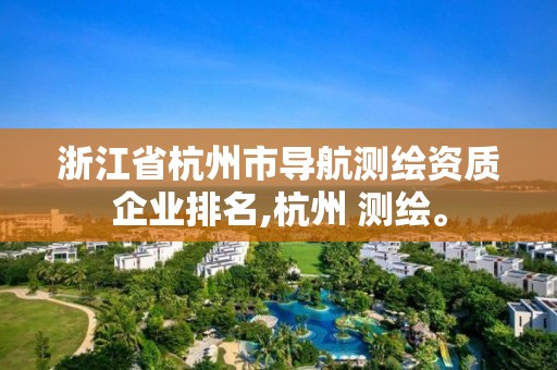 浙江省杭州市导航测绘资质企业排名,杭州 测绘。