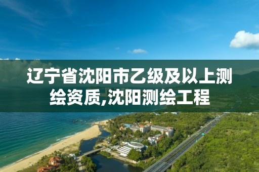 辽宁省沈阳市乙级及以上测绘资质,沈阳测绘工程